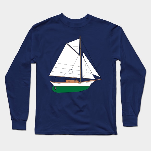 Friendship Sloop Long Sleeve T-Shirt by CHBB